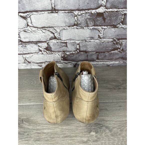 Frye Ash Taupe Leather Pointed Toe Western Heel Booties Women’s Sz 10M US/41EU - Picture 5 of 16